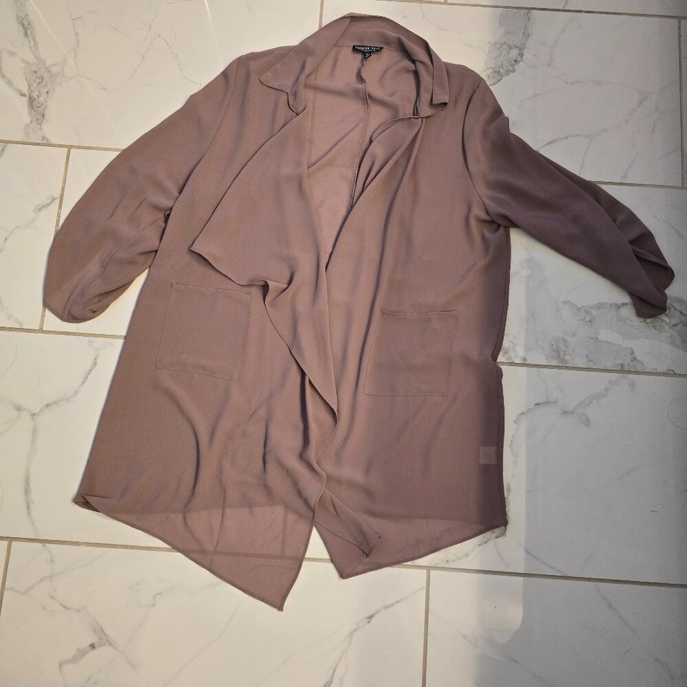 Fashion Nova Lightweight Open Cardigan XL Mauve